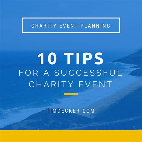 objectives of charity event|10 Easy Steps to Planning a Unique Charity Event.